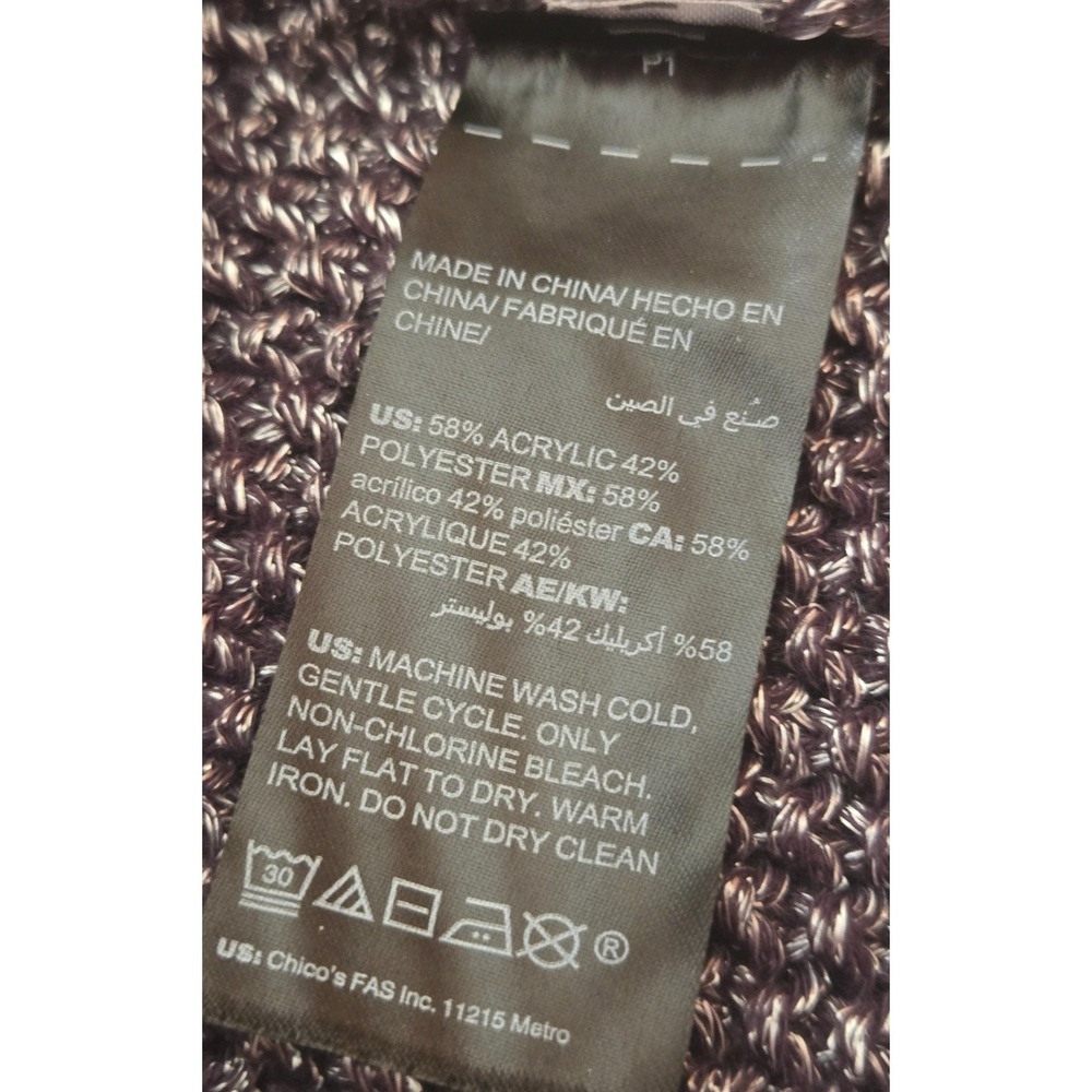 WHBM Metallic Weave Pullover Sweater Women's XS Metallic Silver Color - Picture 8 of 9
